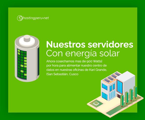 Energía solar para nuestros servidores locales