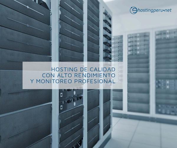 Hosting de calidad con alto rendimiento y monitoreo profesional