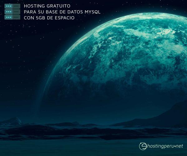 Hosting con MySQL + 5GB de espacio - ehostingperu.net