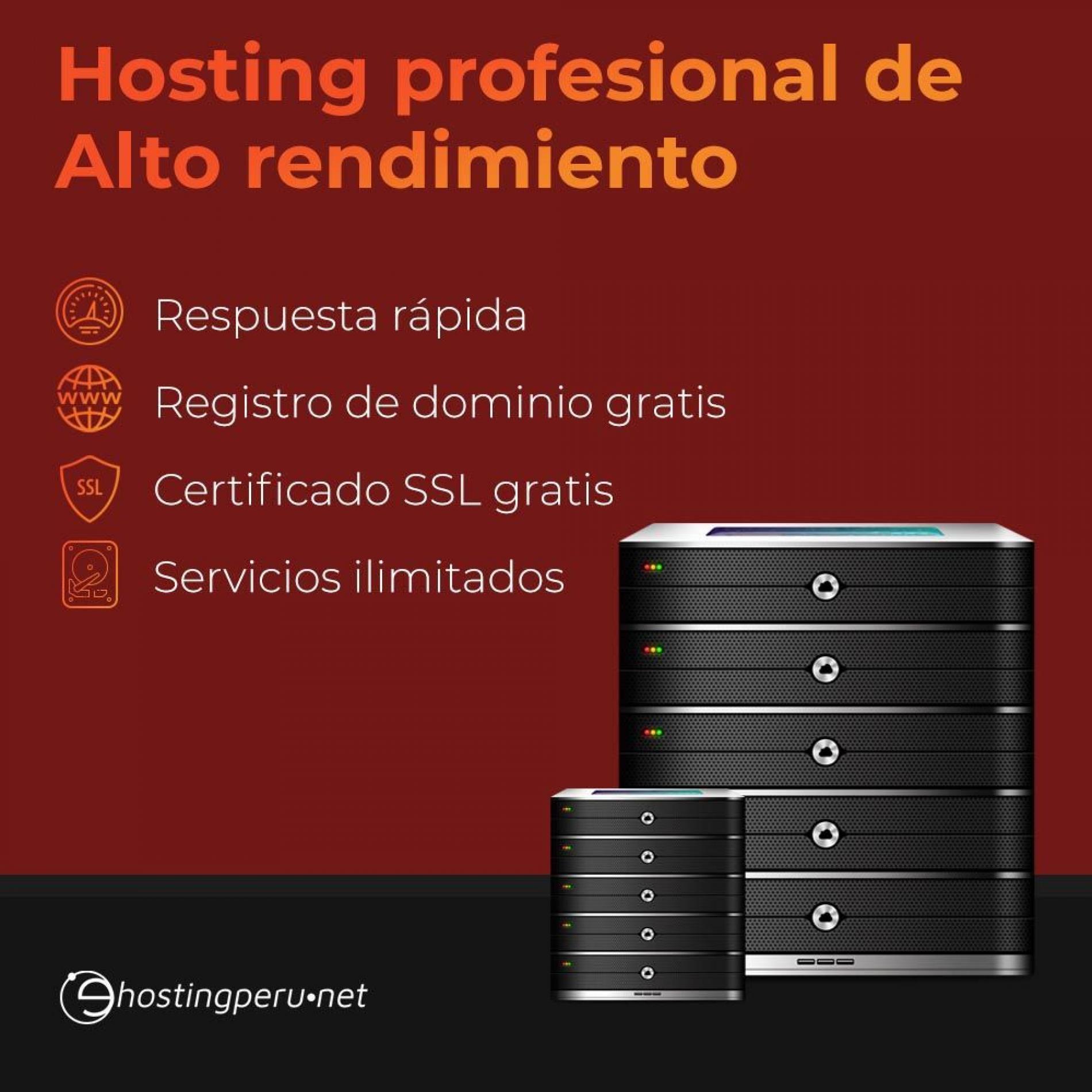Venta de hosting profesional y dominios en Perú
